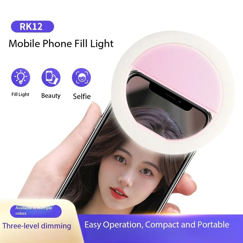 Photography Lighting Handheld - Rechargeable Clip On Selfie Ring Light