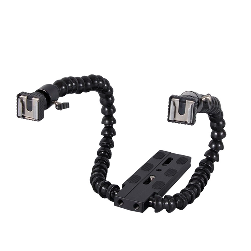 Macro Photography Lighting Kit - Flexible Dual Arm Hot Shoe Flash