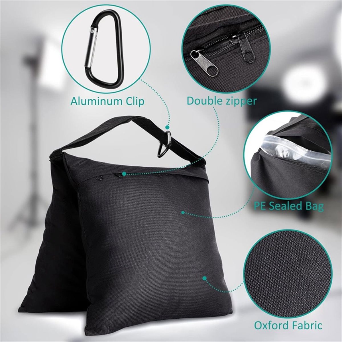 Photography Lighting Weight Bags - 8 Packs Sandbags Weight Bags for