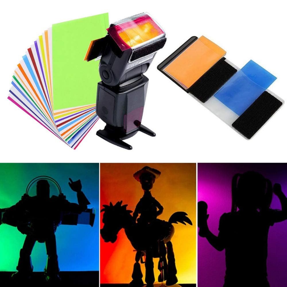 Macro Photography Lighting Kit - 12 Colors Camera Flash Gels Lighting