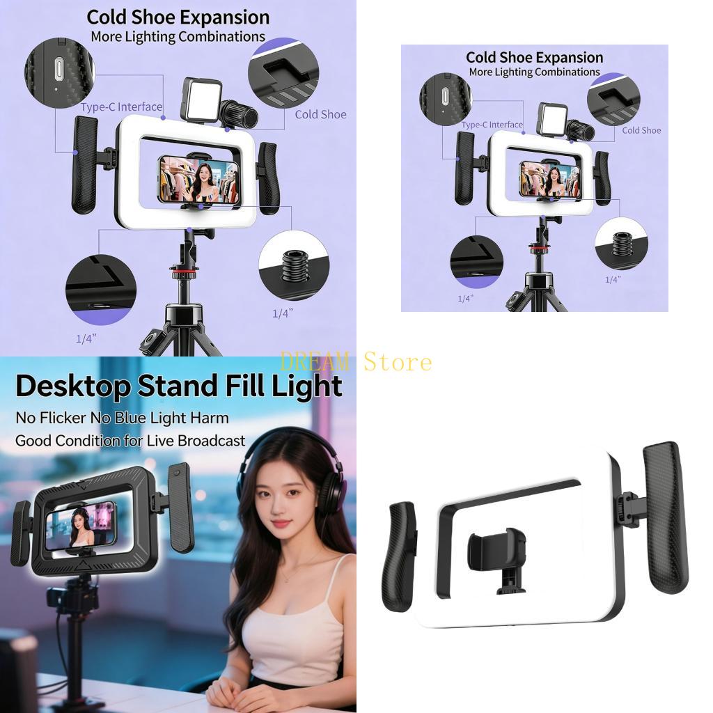 Photography Lighting Handheld - Adjustable Brightness Color Temperature Rings Light
