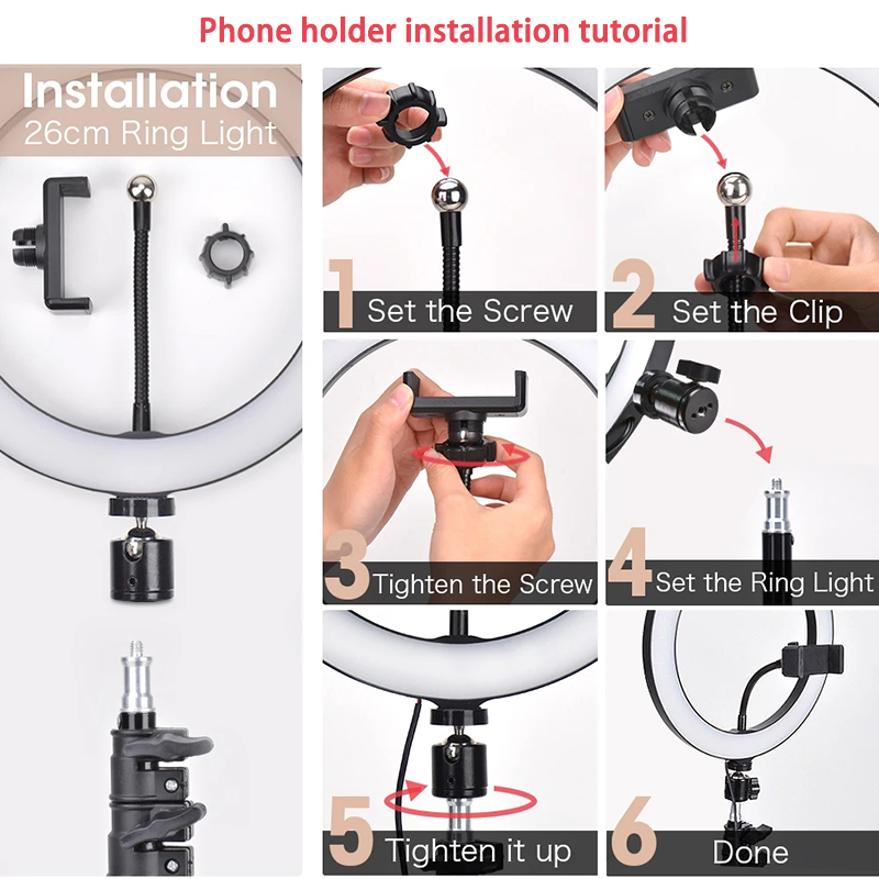 16/26/33cm Selfie Ring Light P - Photography Lighting Home review and price