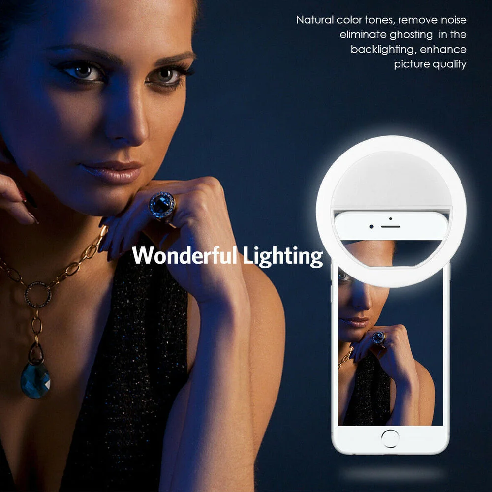 Rechargeable Clip On Selfie Ri - Photography Lighting Handheld review and price