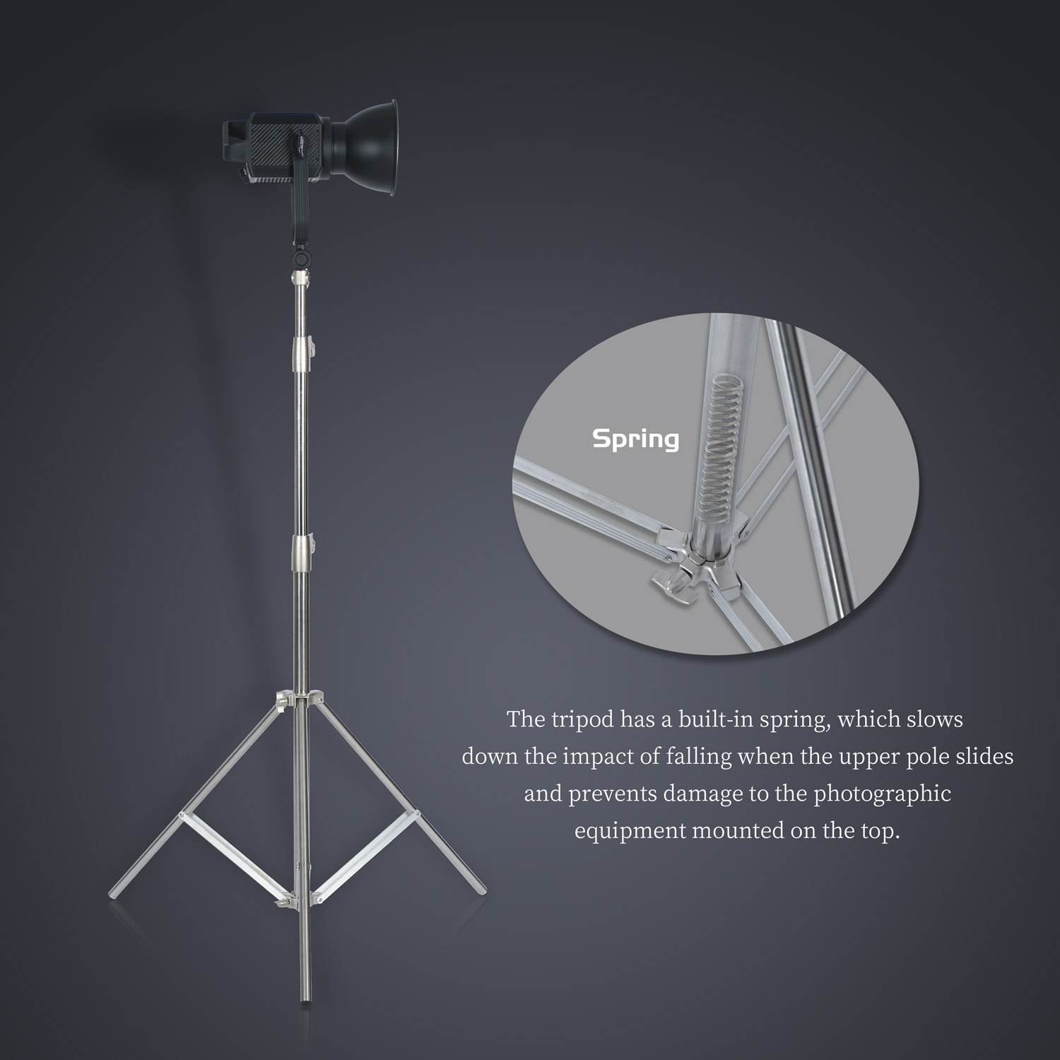 SH 2.8M Stainless Steel Light  - Photography Lighting Description review and price