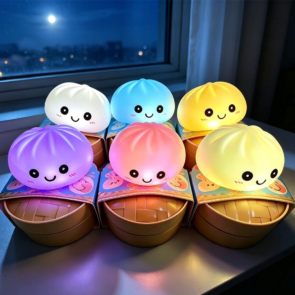 Aesthetic LED Bun Night Light, - Photography Lighting For Food review and price