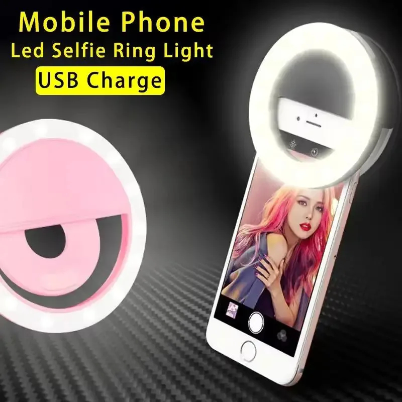 Clip-On LED Selfie Ring Light, - Photography Lighting Description review and price