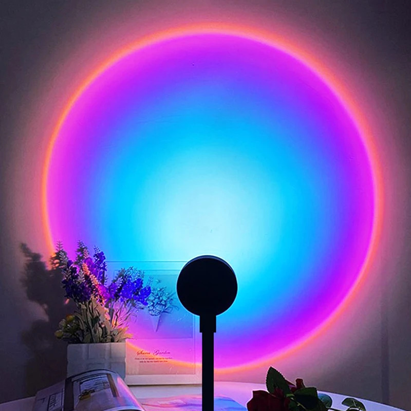 1-4pcs Sunset Lamp LED Rainbow - Photography Lighting Home review and price