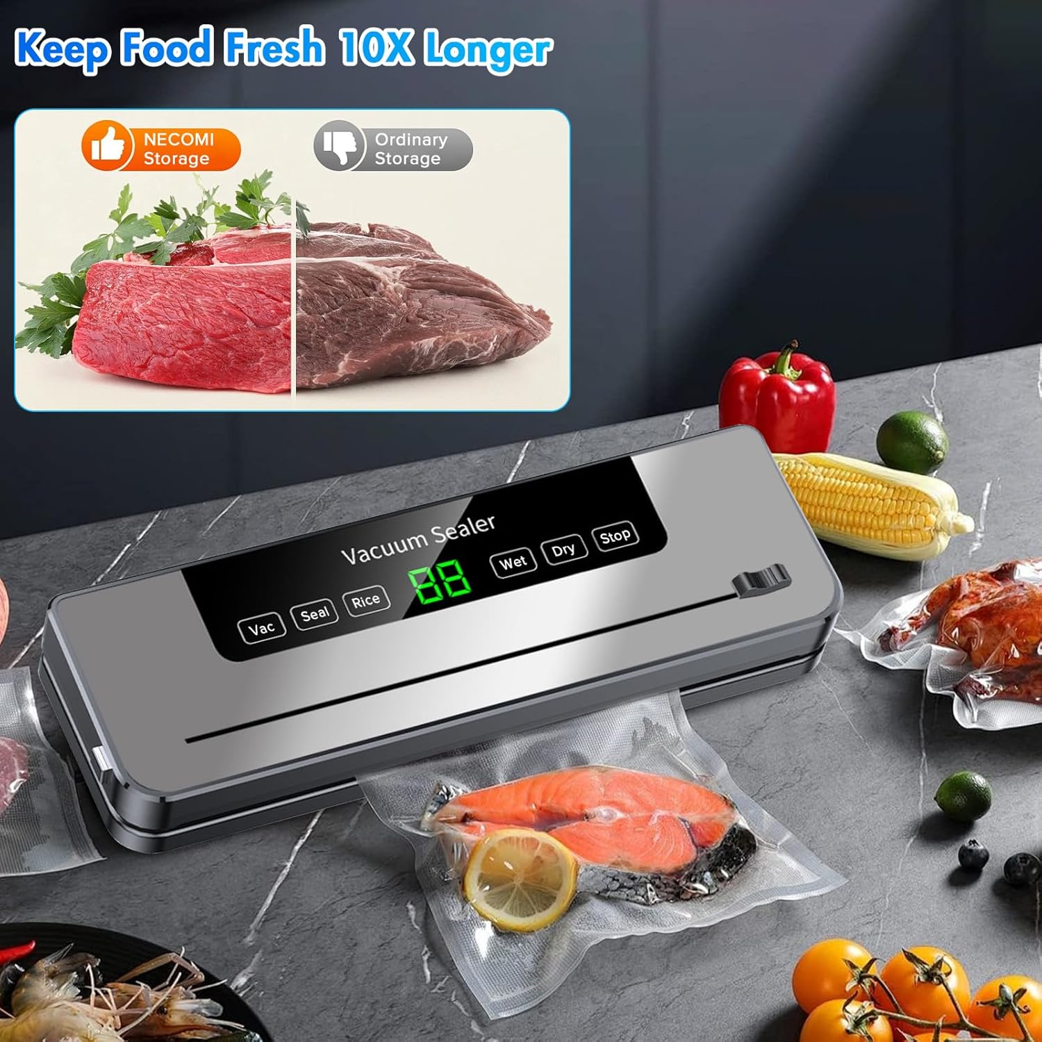 Vacuum Sealing Machine with 10 - Photography Lighting For Food review and price