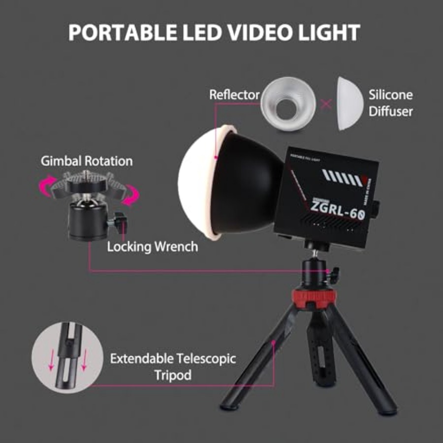 60W COB LED Video Light Handhe - Photography Lighting Handheld review and price