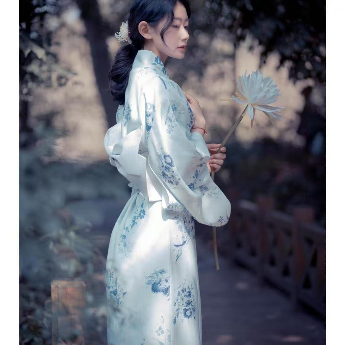 Light Blue Kimono Women's Trad - Photography Lighting For Clothing review and price