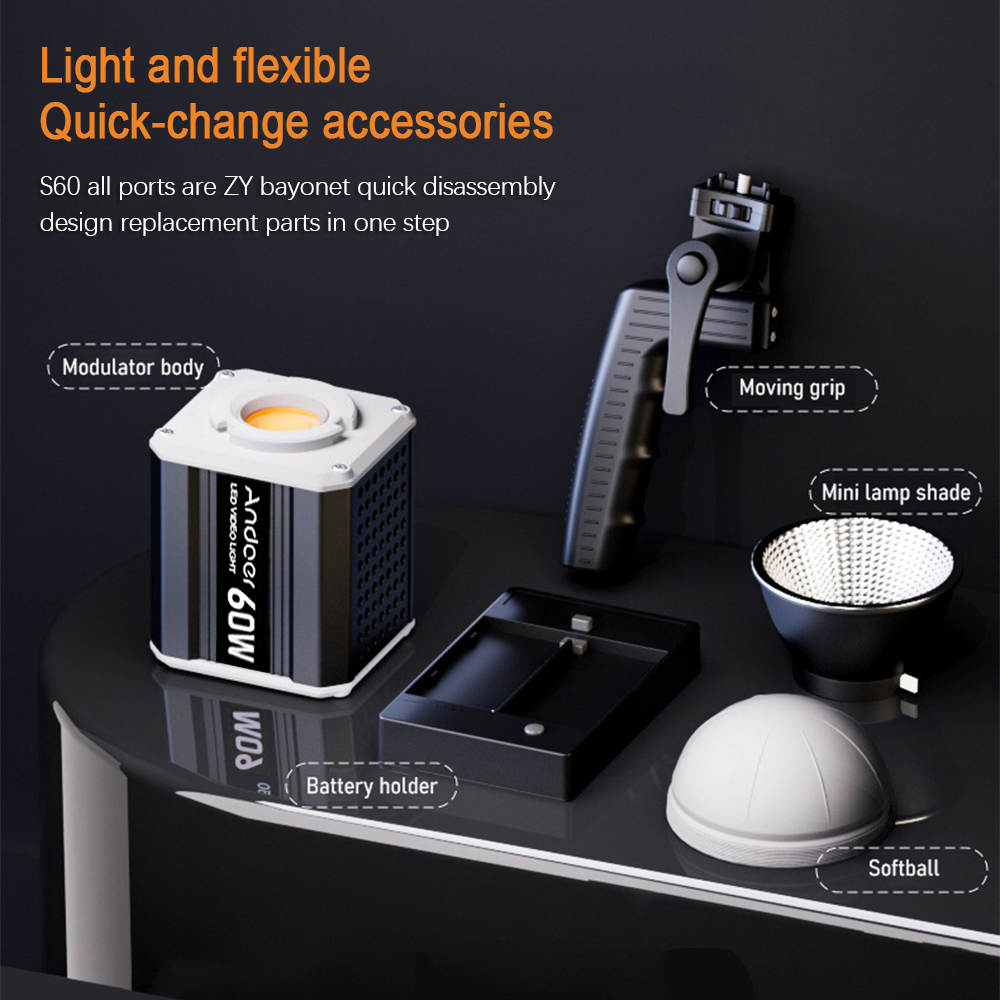 Andoer Tri-Color LED 60W COB P - Photography Lighting Home review and price