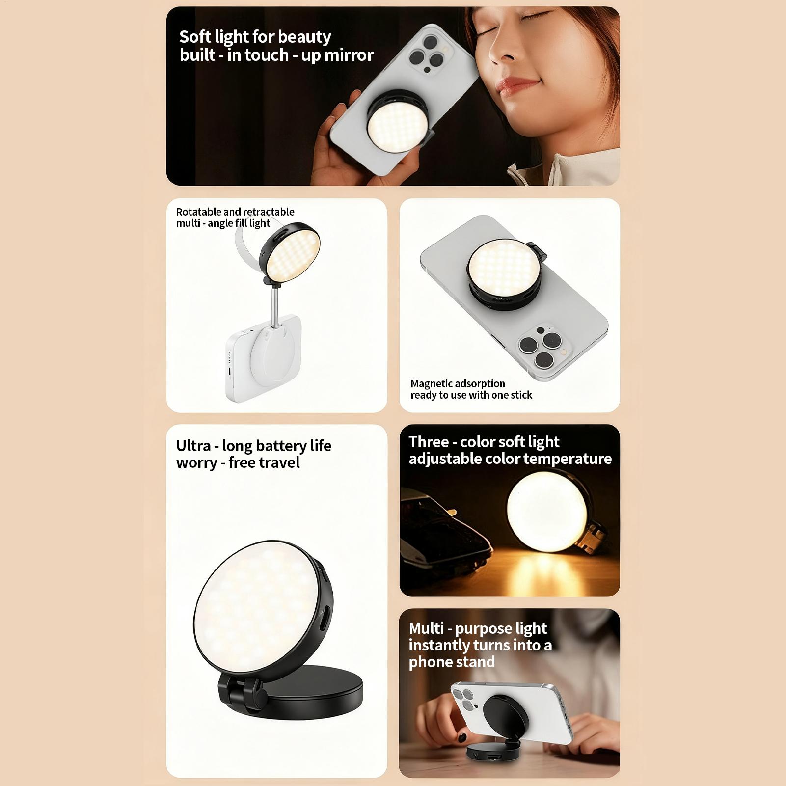 Phone Light Magnetic Live Stre - Photography Lighting Home review and price